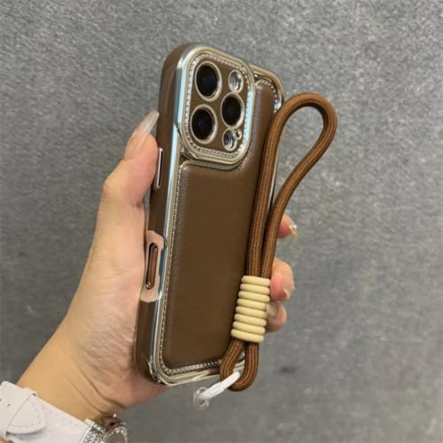 Étui iPhone 13 Pro Max café en cuir idéal pour le bureau et le quotidien