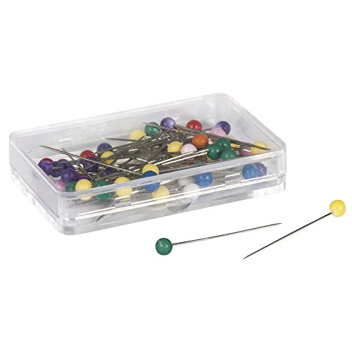 Rayher 53875999 alfileres con Cabeza de plástico, 31 x 0,6 mm, Caja SB-Box, 50 Unidades,