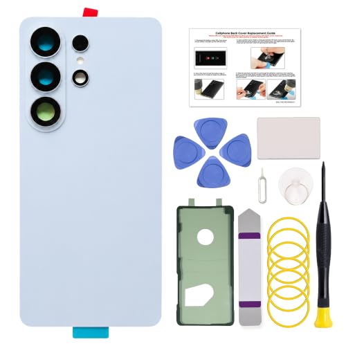 GREEN FUSION for Galaxy S26 Ultra Back Cover Glass Replacement, with Pre-Installed Camera Lens & Pre-Cut Back Cover Tape, Includes Tools, SkyBlue