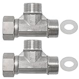 MospdyGear 2 PCS 3-Way Tee Connector, 3/4" Male BSP T-Fitting, Suitable for Domestic Water Supply, Agricultural Irrigation, Plumbing Works, and Outdoor Equipment