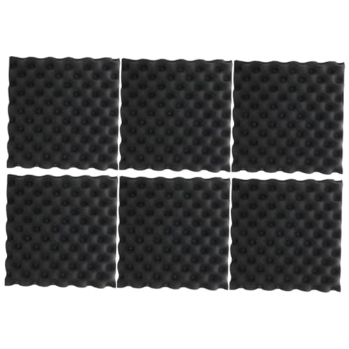 CLISPEED 6Piezas Paneles Acústicos de Aislamiento Pack de Fonoabsorbente Autoadhesiva para Insonorización de Estudio Paredes y Grabación Material de Alta
