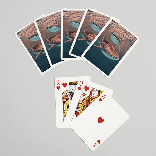 Baraja de 52 cartas tamaño póker con diseño ballena miniatura 7