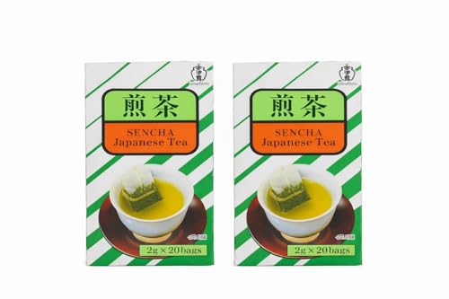 Image of UJInoTSUYU Sencha L Japanese Green Tea Bags | Sencha Premium Japanese Green Tea | Imported from Japan | Improve Metabolism | Rich in Antioxidants | 2gx20 Teabags (Pack of 2)