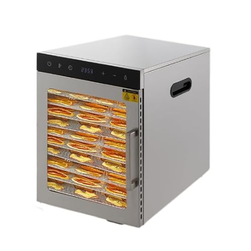 Dörrautomat 10 Etagen Edelstahl Obsttrockner 800W 30-90°C Dörrgerät Dehydrator mit Timer LED Lebensmittel Trockner 36L für Fleisch Obst Blumen Dörrautomat 10 Etagen Edelstahl Obsttrockner 800W 30-90°C Dörrgerät Dehydrator mit Timer LED Lebensmittel Trockner 36L für Fleisch Obst Blumen