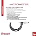 Starrett Digital Micrometer with One-Piece Spindle, Satin Chrome Finish and Tapered Frame - Quick and Easy Adjustment, 3-4
