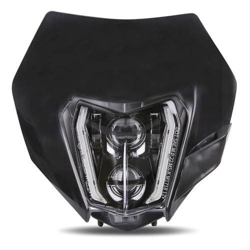 Image of RAMJET4X4 LED Motorcycle Headlight Dirt Bike DRL Headlamp with Bezel Compatible With Motocross Pit Bike Enduro ATV Supermoto 150 250 350 450 500 SX XCW EXC SXF XC SMC R 690