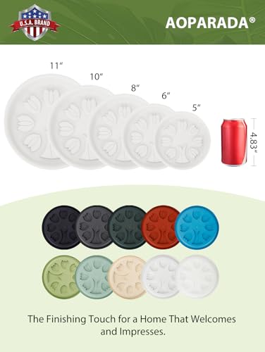 Aoparada® 8‑Pack Tulip‑Design Plastic Plant Saucer Drip Tray, 6 Inch(White) — view 6