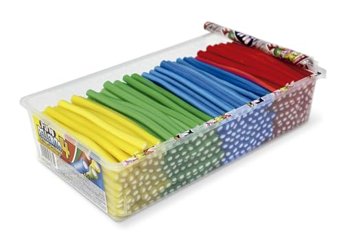 Fini Rellenito 4 Colores Brillo | Surtido | Regaliz Relleno | Estuche 200 Uds | Chuche Ideal para Eventos, Cumpleaños, Halloween o Navidades