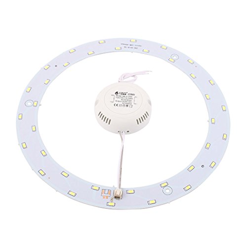 Aexit AC 110-240V Light Bulbs 18W 36 LED Light Panel 5730 SMD Annular Ceiling Lamp LED Bulbs Plate 6500-7000K