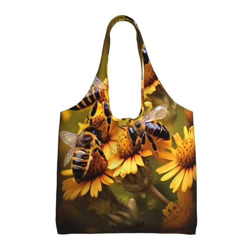 Sac en toile avec abeille volante, une idée cadeau utile pour la fête des mères