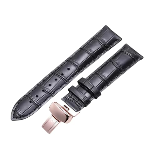 Bracelet en cuir Tissot Chemin des Tourelles avec fermoir papillon
