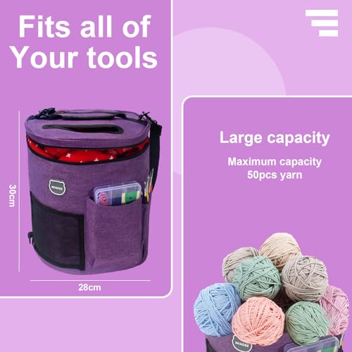 Image of 79Pc Crochet Kit,Crocheting Starter Kits with Waterproof Bag & Accessories