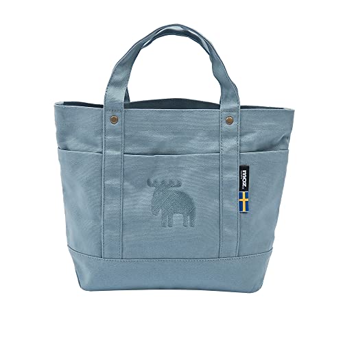 モズ スゥェーデン moz 帆布トート M スモーキーブルー