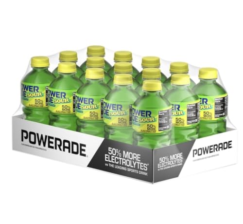 Powerade Xtra Sour Green Apple, 28 oz Bottles, 15 Pack