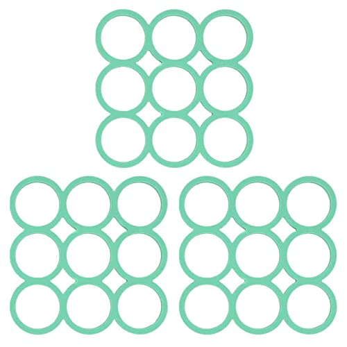 myHomeBody Salvamanteles de Silicona Resistente al Calor | Salvamanteles para la Cocina | Salvamanteles para Platos Calientes, Almohadillas Calientes para la Cocina | Aqua Loops, Juego de 3 Cover