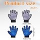 JazRvr 2 Paar Katzenhandschuh, Fellpflege-Handschuhe Für Katzen, Effektive Haarentfernung Mit Katzenbürste Handschuh, Ideal Für Tägliche Fellpflege Und Haustierwäsche, Blau Und Grau