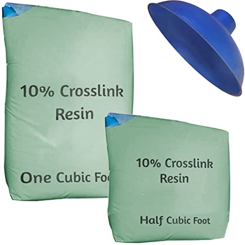 Upgraded 10% Crosslink Water Softener Refill Kit - 1.5 cu ft (48k) with funnel