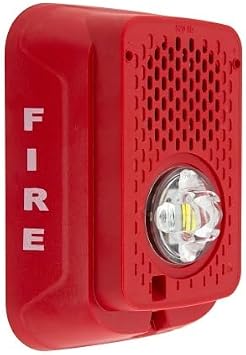 System Sensor P2RLED-LF Wall Mount Low-Frequency Sounder Strobe, Red