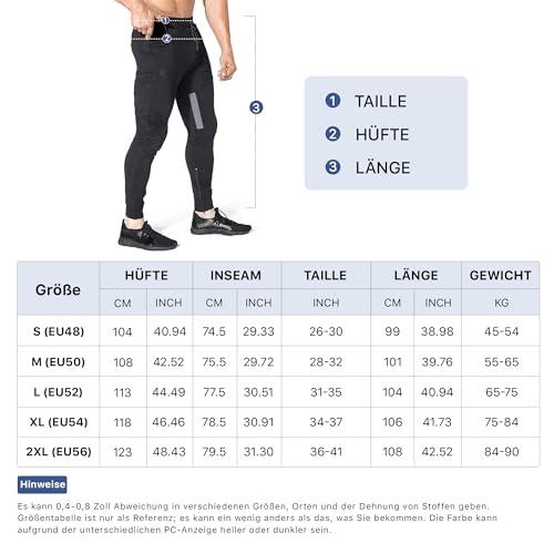 BROKIG Jogginghose Herren Baumwolle Sporthose Joggers Trainingshose Fitness Slim Fit Hose(Dunkelgrau,L)