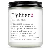 Breast Cancer Gifts for Woman - 7 Oz Lavender Scented Fighter Candle