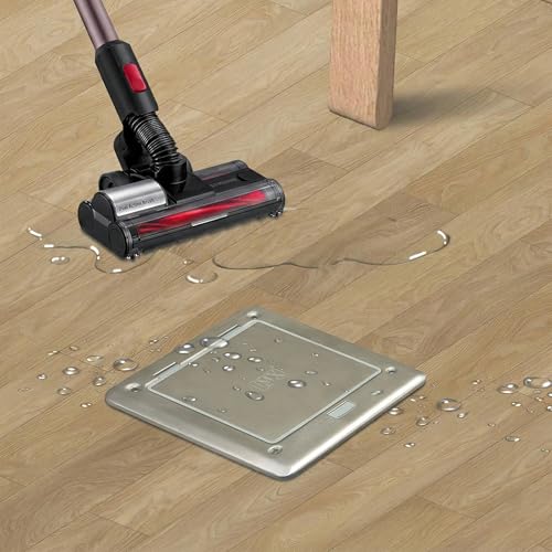 Image of MX IP66 Watertight Floor Box - 6-Module Concrete Floor Pop-Up with Stainless Steel Plate, Slide Push Button, 45 Series Modules, Silver
