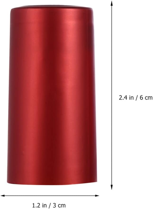 Zerodeko Wine Bottle Tops Wine Bottle Stopper Pieces Wine PVC Heat Shrink, Wine Bottle Shrink Caps,Wine Shrink Wrap for Wine Cellars and Home Use (Red) Cork Sealer Shrink Bottle Sleeves
