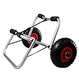 [Mejor diseño]: Con la ayuda del soporte de resorte, puede cargarse o plegar rápidamente sin herramientas, un carrito de kayak de propósito general. Múltiples fulcrums aseguran una mejor capacidad de carga. Además, hay un cojín de espuma en cada brazo para proteger su canoa / kayak de abolladuras o rasguños, y el parachoques del pie evita que el carro de kayak vengamos.