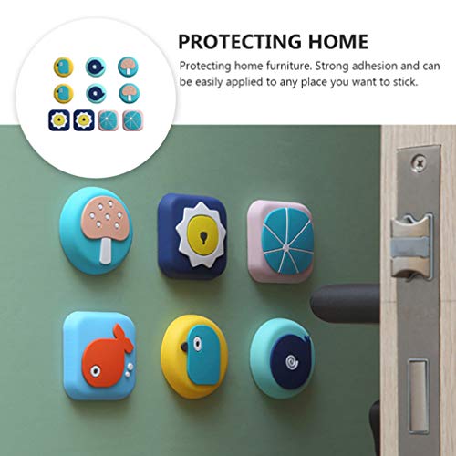 STOBOK 10 Unidades Protetor de Parede de Rolha de Porta Em Forma de Animal Maçanetas de Porta Protet