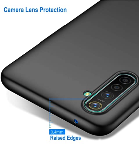 Image of Mobile Back Cover Case for Realme XT (Silicone Case|CameraProtection|Black SC1510)