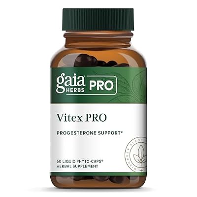 Gaia Herbs Pro Vitex PRO- Supplement Supports Normal Menstrual Cycle & Healthy Menopause* - Progesterone Support Supplement* with Organic Chaste Tree Berry Extract - 60 Liquid Phyto-Caps (30 Servings)