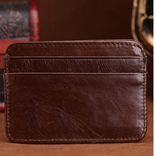 Vintage Men Leather Credit Card Holder Small Wallet Money Bag Id Card Case Mini Purse for Male2