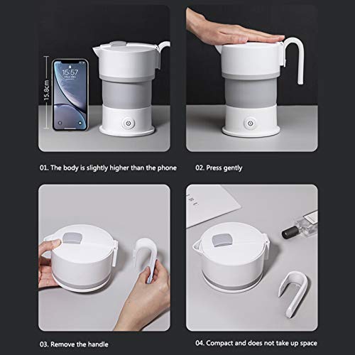 Tetera eléctrica plegable de doble voltaje 0.6 L miniatura 6