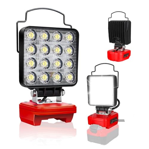 Image of Portable LED Work Light Compatible with Craftsman 20V Battery, 48W 4200LM Cordless Flood Lights with USB & Type-C, Low Voltage Protection, for Job Site Lighting,Camping Outdoor (No Battery)