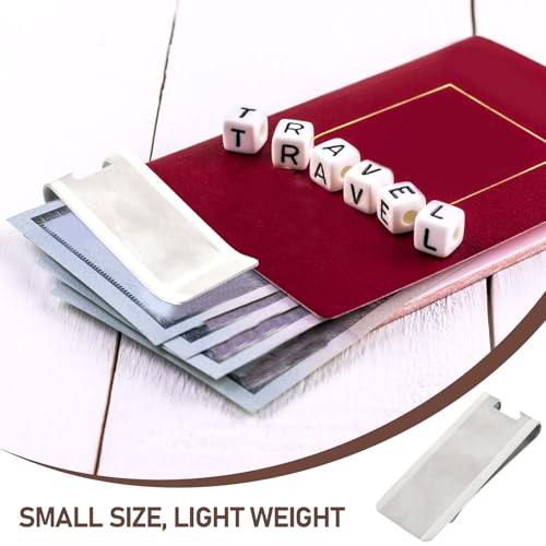 Clip de dinero de metal resistente con diseño estilizado minimalista 3