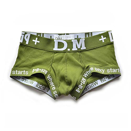 D.M Men's Underwear Trunks Briefs Cotton Fashion Low Rise Comfortable Underpants