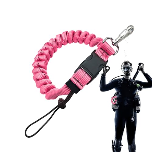 Cordage rétractable plongée – à dégagement Rapide, Lanière Flottante | Cordon Solide pour caméra Sports Aquatiques, Clip métal Durable pour activité extérieure équipement Terrain
