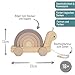 Nachziehtier aus Holz personalisierbar mit Name und Geburtsdaten des Kindes Gravur Holzspielzeug Ziehtier Schnecke ab 18 Monaten