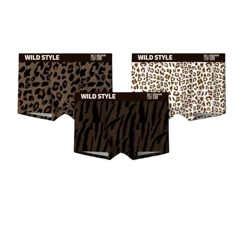 Calzoncillos hombre boxer transpirables que evitan rozaduras pack 3 estampado leopardo 4