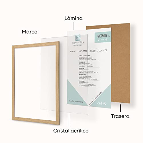 ENMARKALIA DECORACION Marco poster 61x91,5 cm, Moldura 30x15mm (61 x 91,5 cm, Madera)