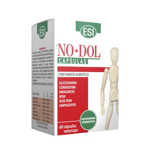 NODOL Cápsulas 60 naturcaps | Glucosamina, Condroitina, MSM, Harpagofito y Aloe Vera | Complemento alimenticio para cuidado articular | Sin gluten, lactosa ni OGM | ESI