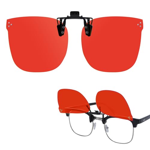 Image of VIEWBETTER Clip On Blue Light Blocking Glasses for Eyes Strain & Light-Sensitive Rimless Unisex Flip Up Clip-Ons BL3168