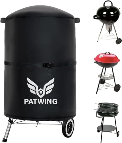 PATWING Grillabdeckung 600D Oxford Schwarz,70x70cm | für Brinkmann, Char-Broil, Weber, Jenn-Air & Enders, schwarz, wasserdicht, UV-beständig, reißfest