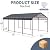 Outdoor Metal Carport Canopy, Heavy Duty Shelter Shed with Galvanized Steel Roof and Frame, All Weather Large Garage for Driveway Car, Truck, Garden Tools, Easy Assembly, 12 X 21 FT