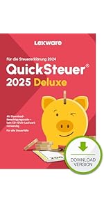 QuickSteuer Deluxe 2025 (für Steuerjahr 2024), Minibox, Private und