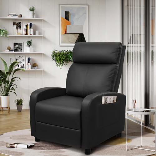 Image of Devoko Massage Recliner Chair Reclining Sofa Pu Leather Living Room Chair
