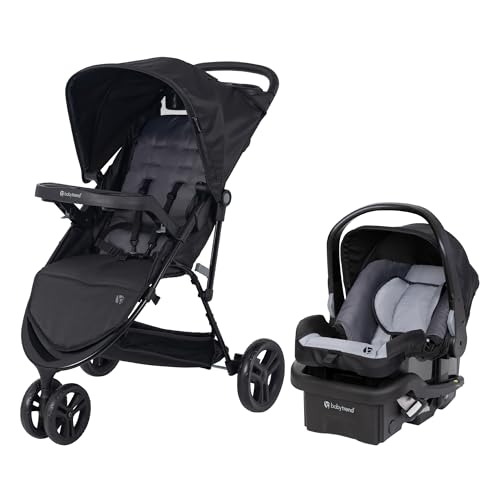 Baby Trend Venture 3-Wheel Stroller Travel System, Dash Black