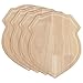 FINGERINSPIRE 4 Pz Placca di Legno non Finitata a Forma di Scudo Placca di Legno Naturale 25x20x1.7cm Colore Burlywood Supporto per Esposizione di gioielli, Cartelli Vuoti per Decorazione Domestica immagine