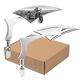 LDJXDADI Chrome Motorcycle Rear View Mirrors 1 Pair Sportster Side Mirrors for Street Glide Electra Glide Softail Dyna 1982-2025