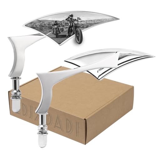 Custom Motorbike Mirrors: Upgrade Your Ride with Stylish Chrome Accessories 3 LDJXDADI Chrome Motorcycle Rear View Mirrors 1 Pair Sportster Side Mirrors for Street Glide Electra Glide Softail Dyna 1982-2019 2020 2021 2022 2023