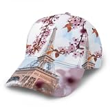 Casquette de baseball Paris printemps mode hommes et femmes confortable chapeau de camionneur à bord incurvé pour la course, le cyclisme, la pêche, le tennis, le golf, les travaux extérieurs, le jard